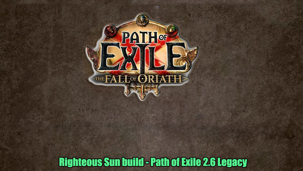Incredible Righteous Fire Build In Path Of Exile 2.6 Legacy